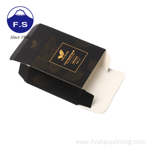 Luxury packing tuck box with gold foil